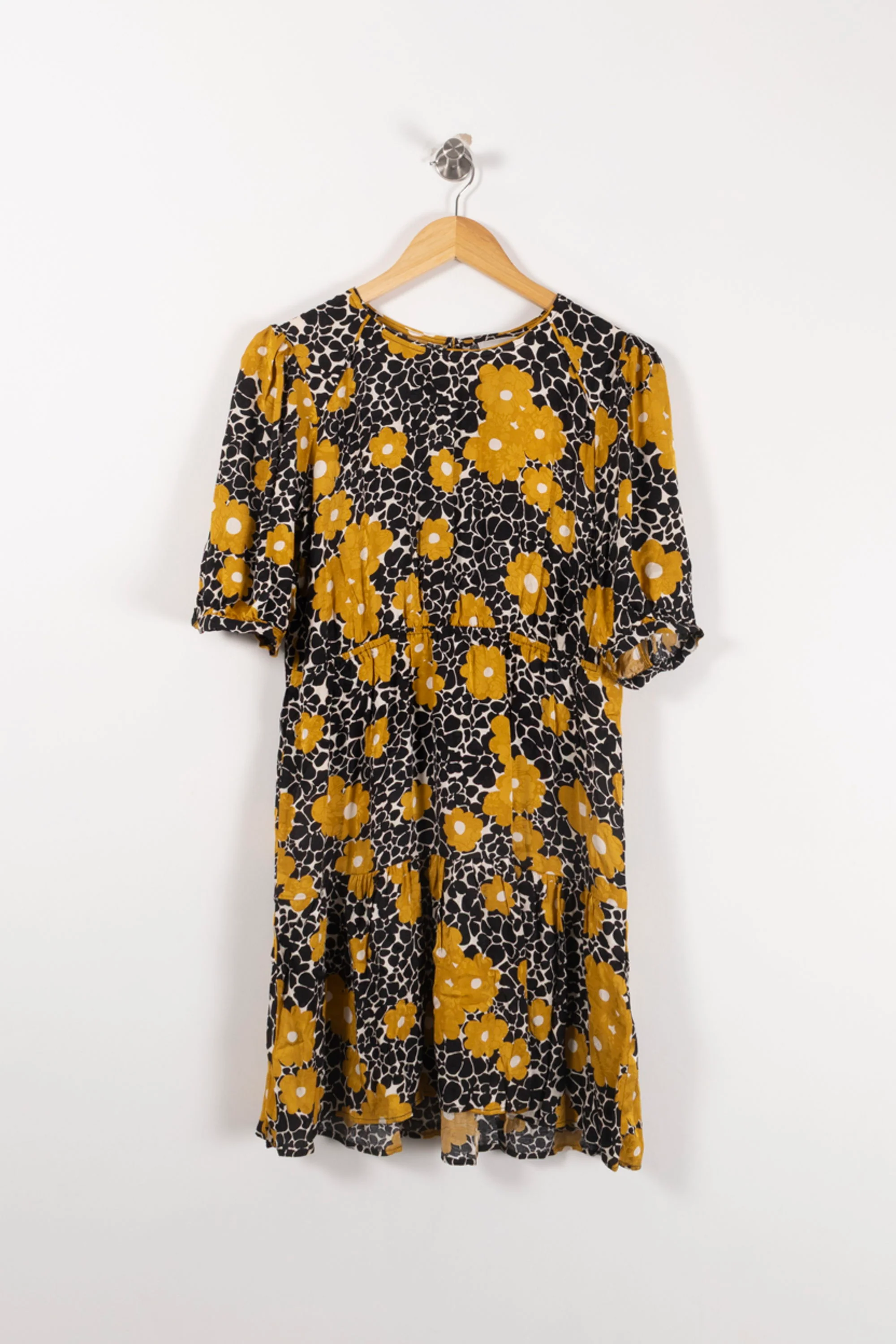 Robe Midi Noire et Jaune - Taille M/38 - Image 2
