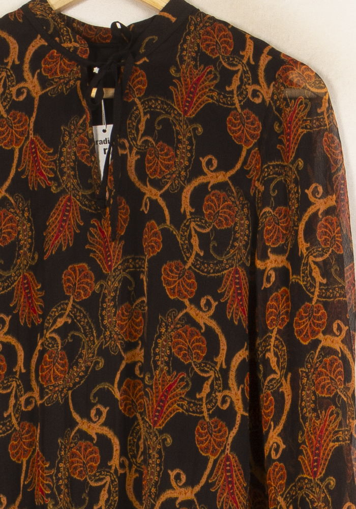 Robe Midi Noire et Orange - Taille XL/42 - Image 3