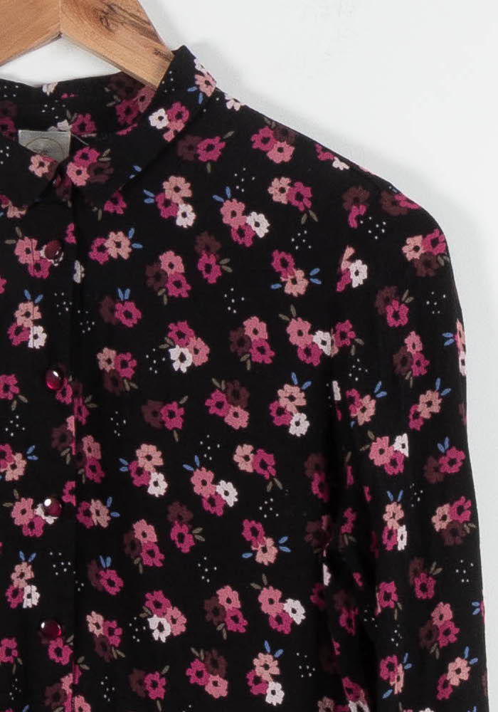 Robe Midi Noire et Rose - Taille XS/34 - Image 3