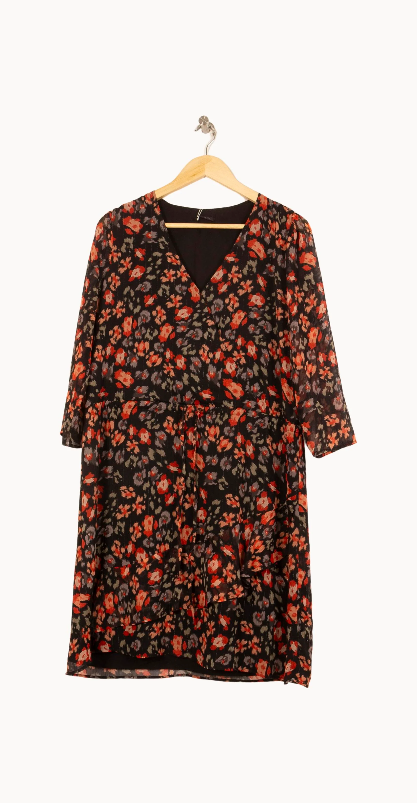 Robe Midi Noire et Rouge - Taille XL/42 - Image 2
