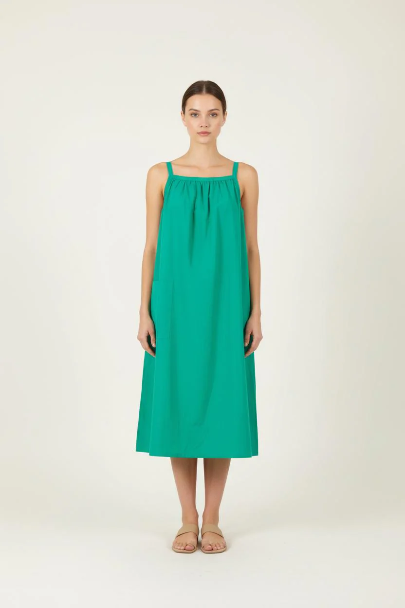 Robe Midi Verte - Taille S/36