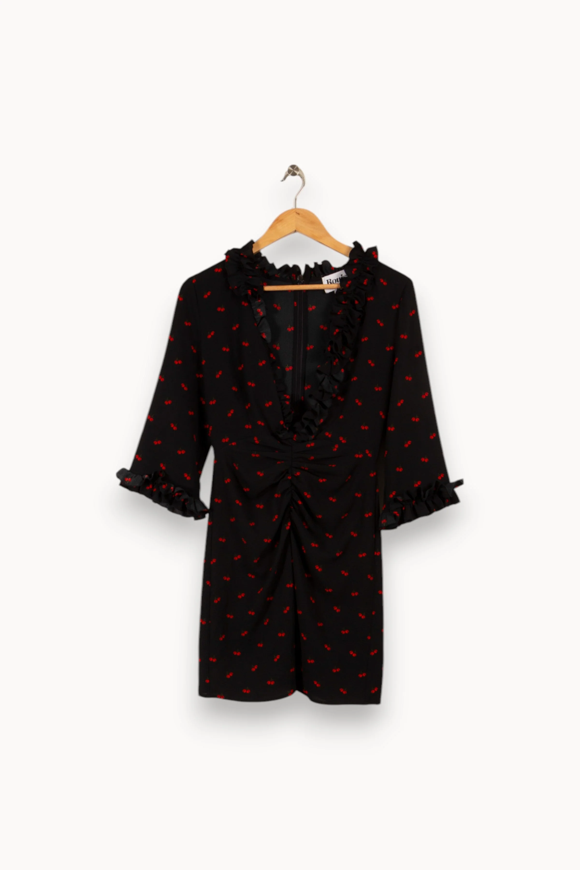 Robe noire à motifs cerises - Taille S/36 - Image 2