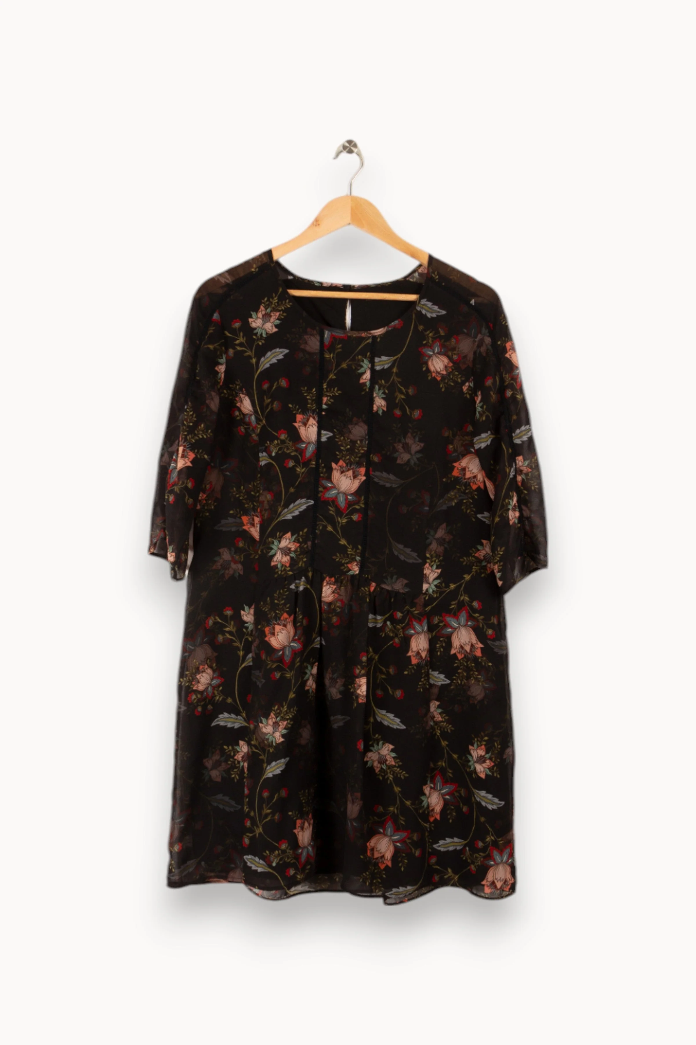 Robe noire à motifs - Taille S/36 - Image 2