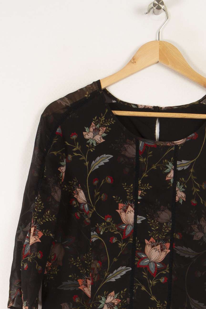 Robe noire à motifs - Taille S/36 - Image 3