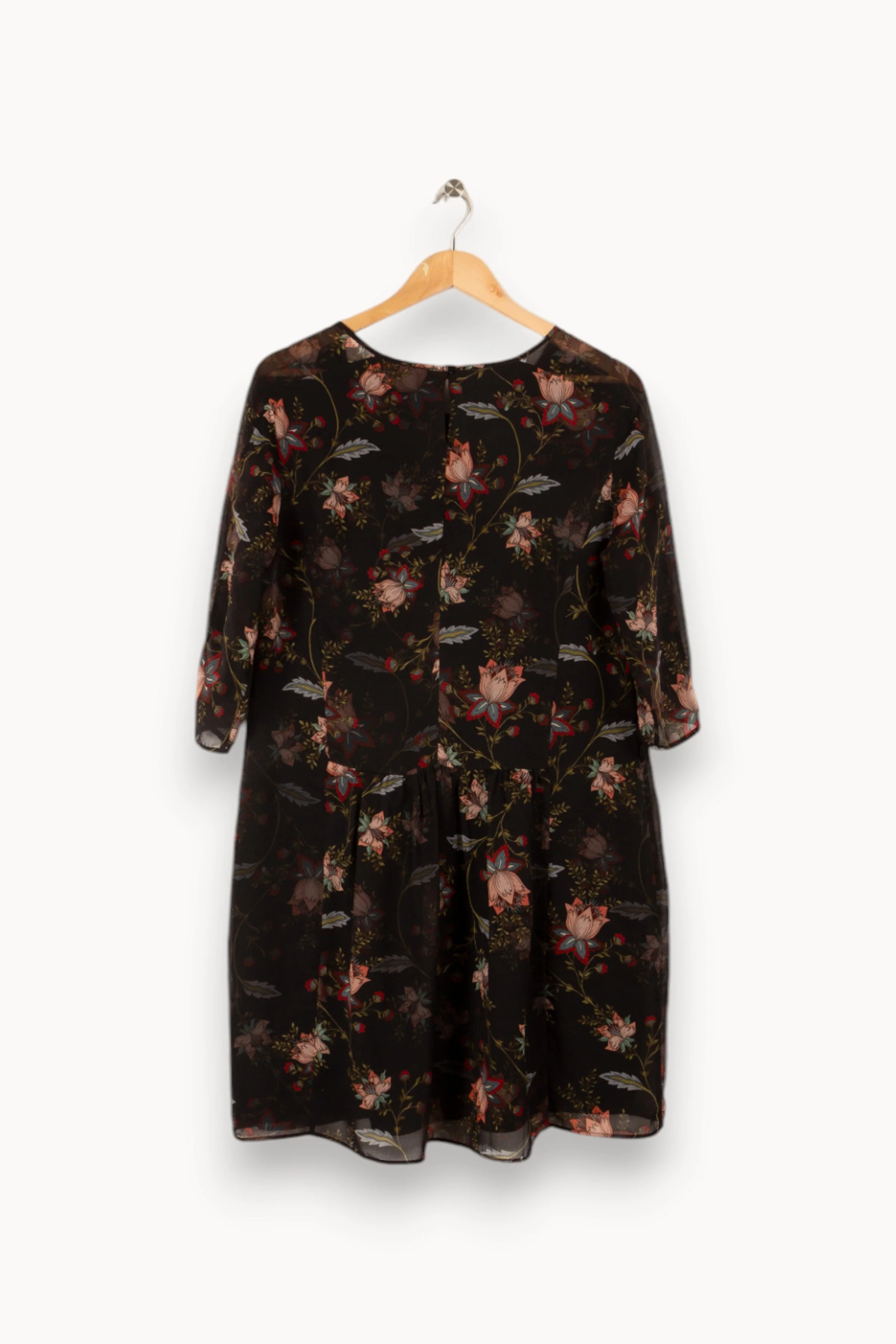 Robe noire à motifs - Taille S/36 - Image 4