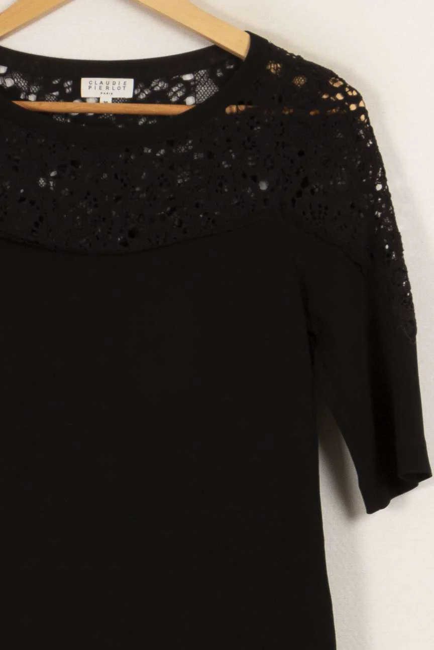 Robe noire avec dentelle - Taille XS/34 - Image 3