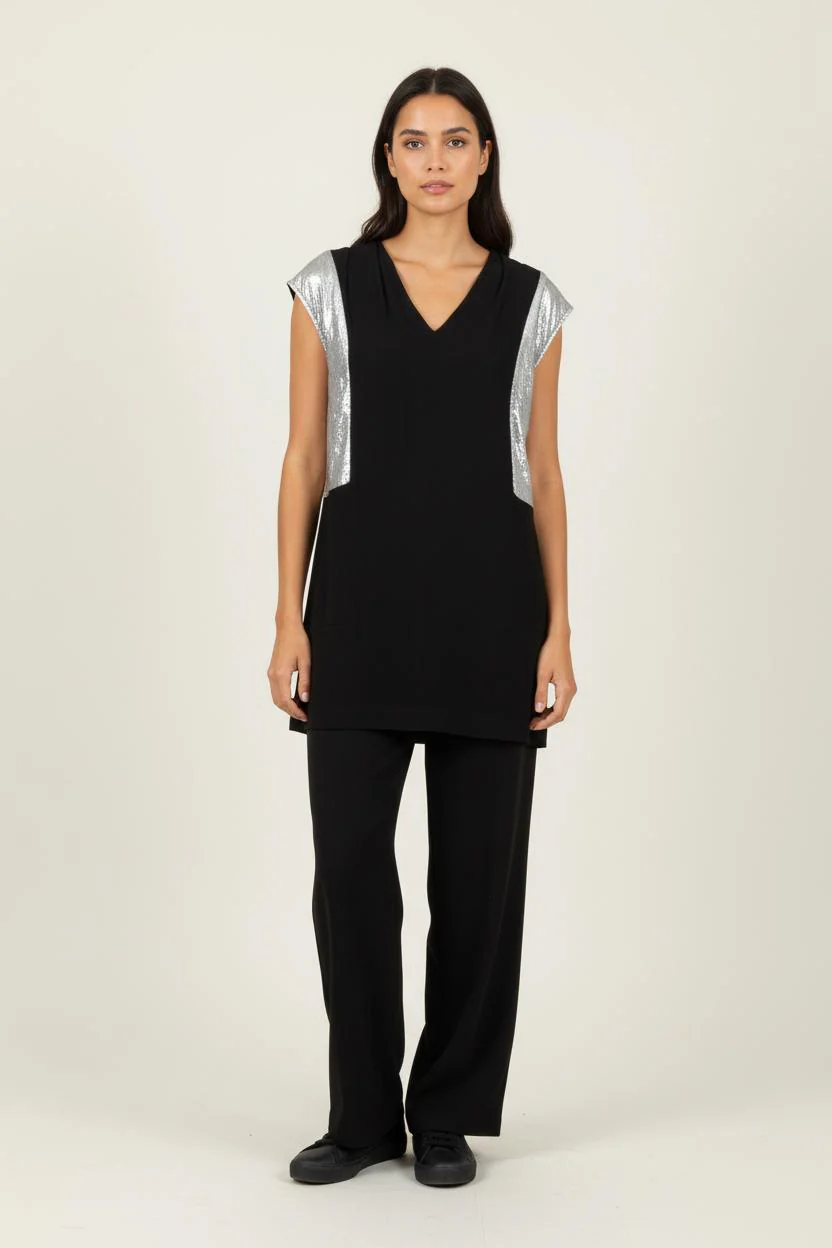 Robe Noire et Argentée - Taille M/38