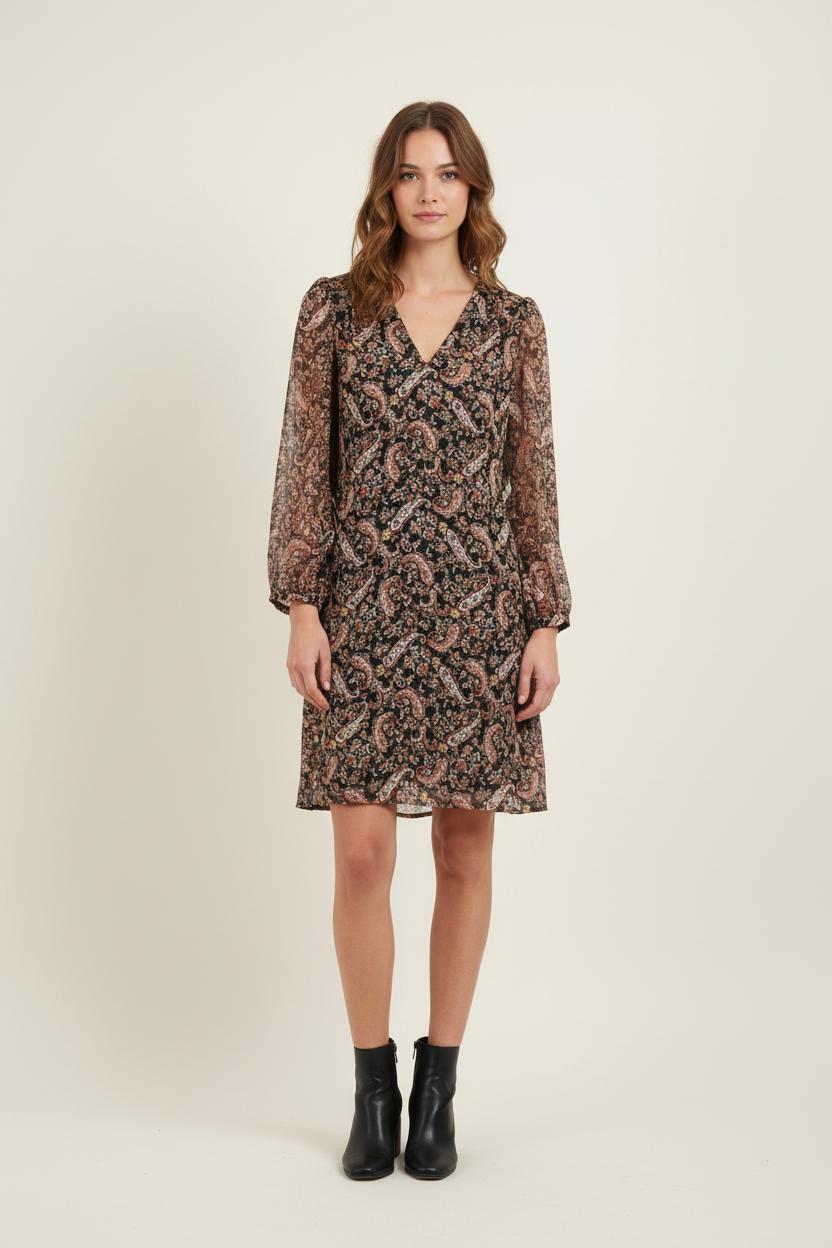 Robe Noire et Rose - Taille S/36