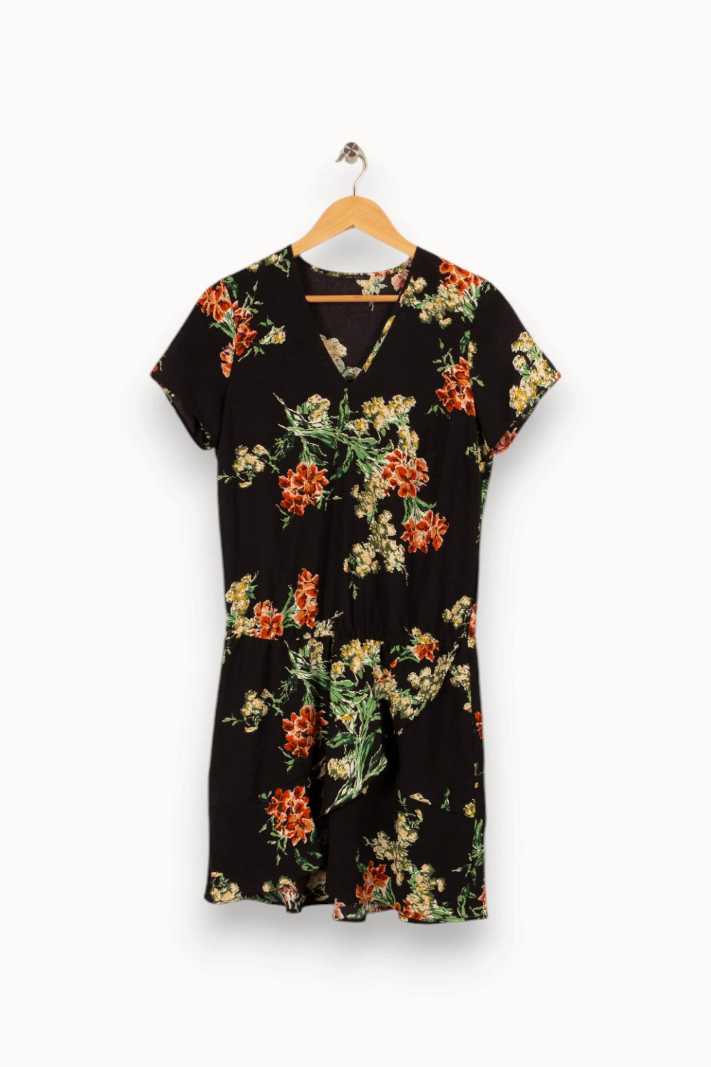 Robe noire fleurie - Taille M/38 - Image 2