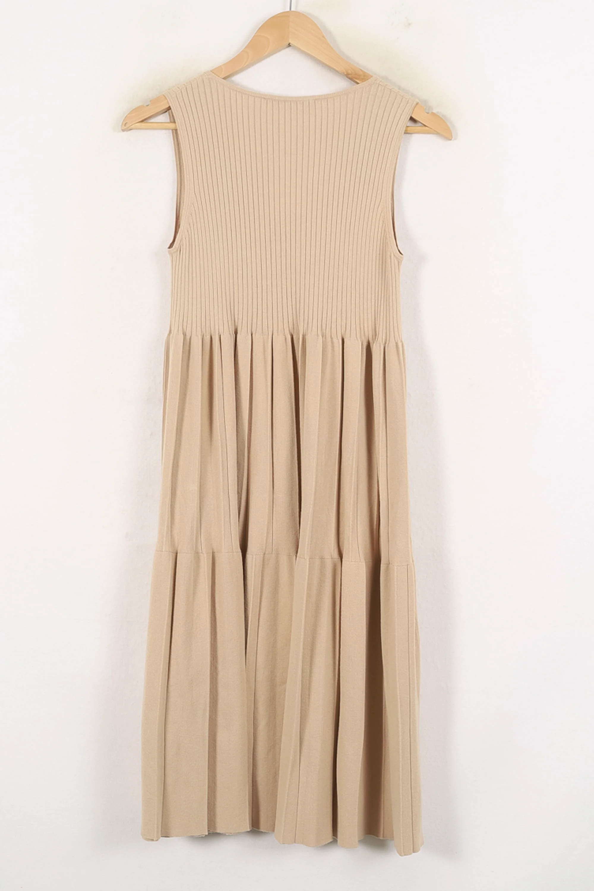 Robe Plissée Beige - Taille L/40 - Image 4