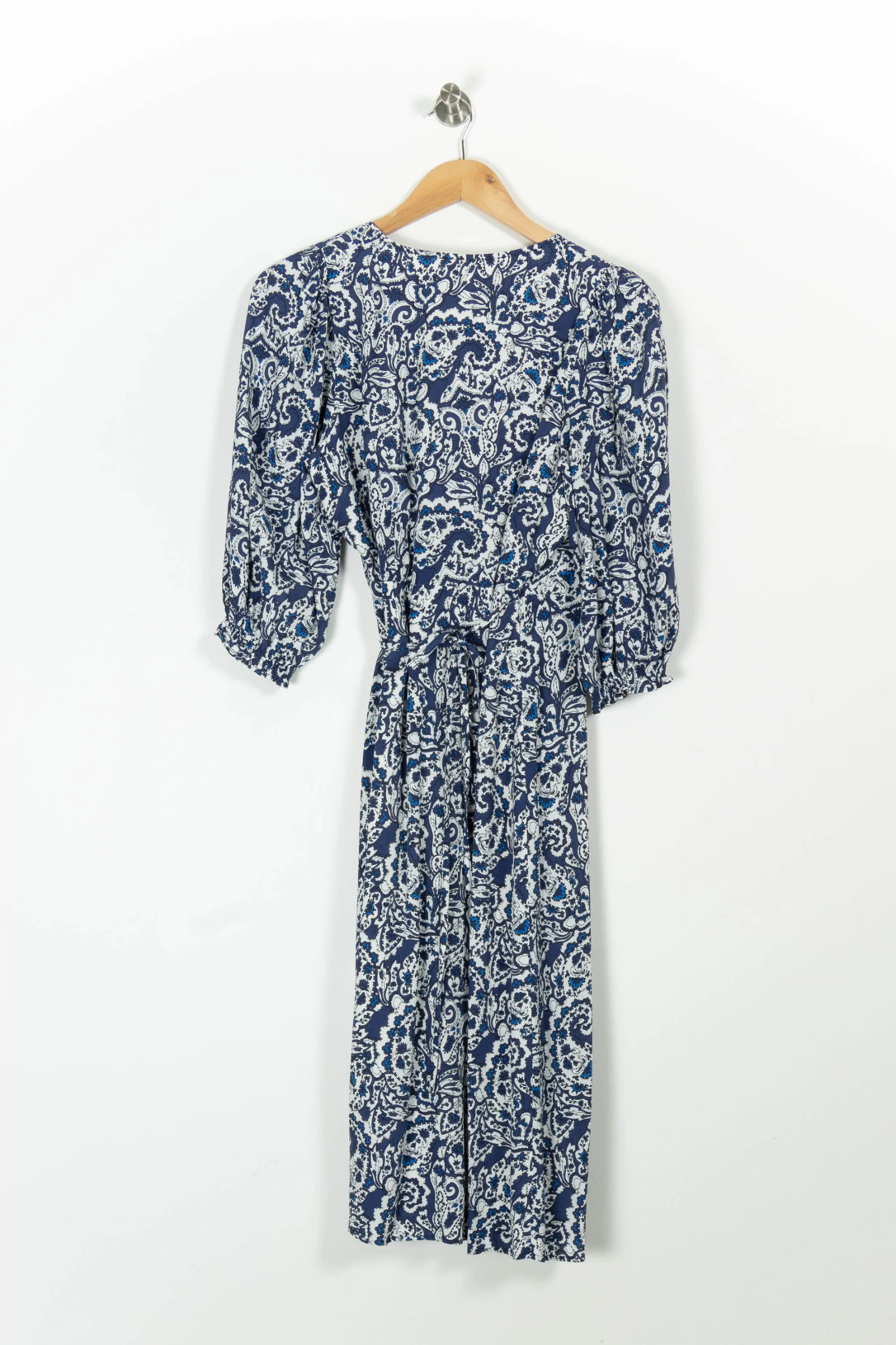 Robe Portefeuille Bleu et Blanc - Taille M/38 - Image 4