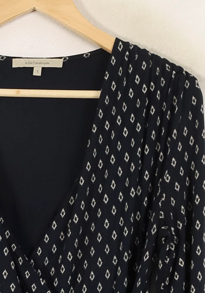 Robe Portefeuille Bleue - Taille S/36 - Image 3