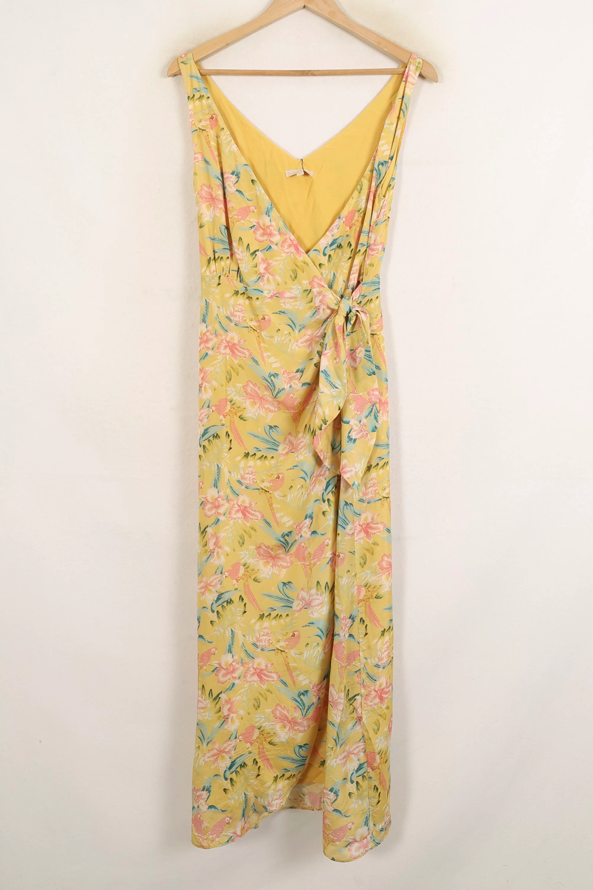 Robe Portefeuille Jaune et Rose - Taille XS/34 - Image 2