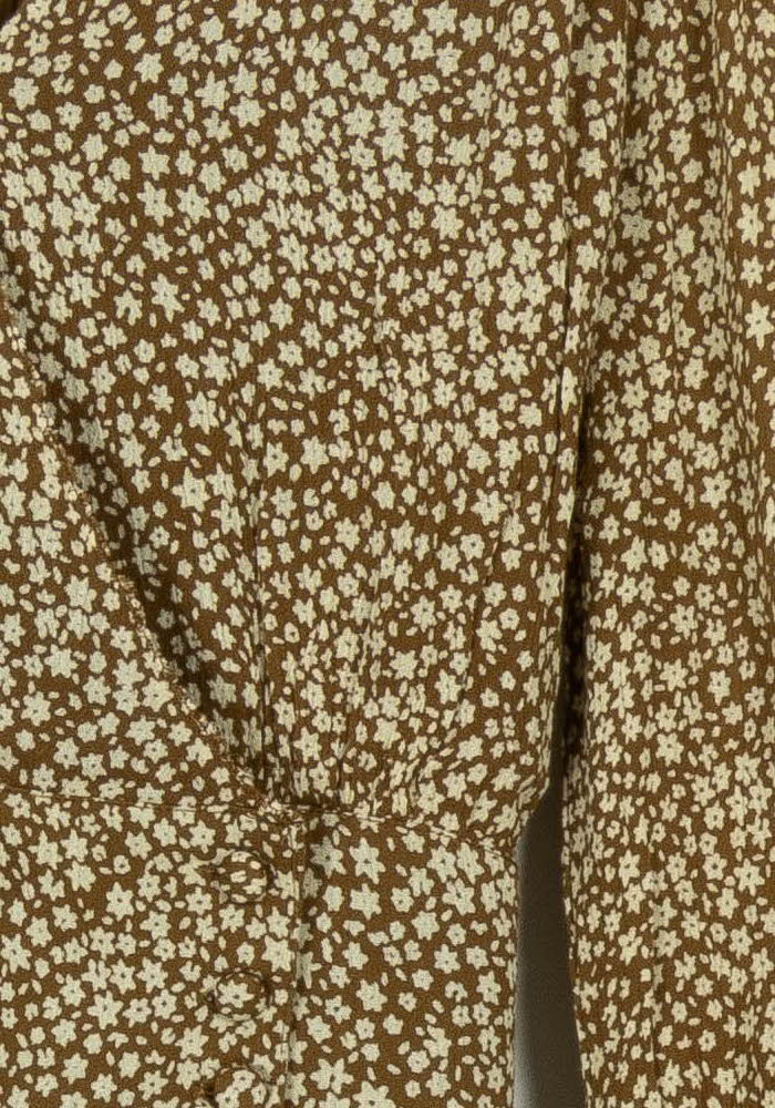 Robe Portefeuille Marron et Blanche - Taille S/36 - Image 3