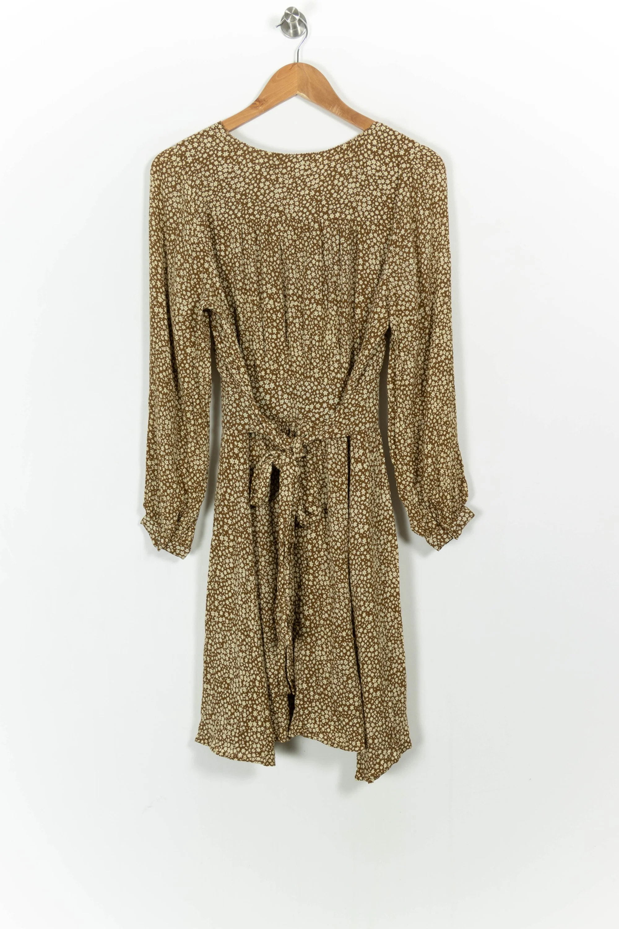 Robe Portefeuille Marron et Blanche - Taille S/36 - Image 4