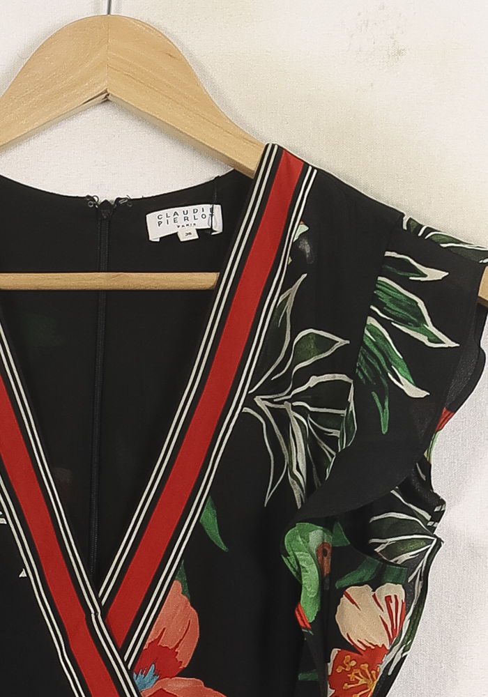 Robe Portefeuille Noire et Rouge - Taille M/38 - Image 3