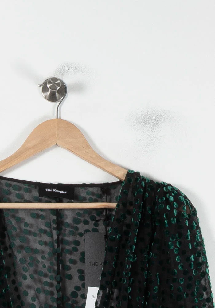 Robe Portefeuille Noire et Verte - Taille S/36 - Image 3