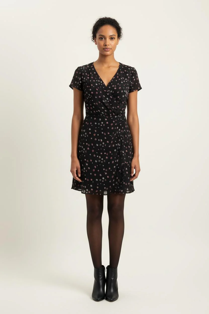 Robe Portefeuille Noire - Taille S/36