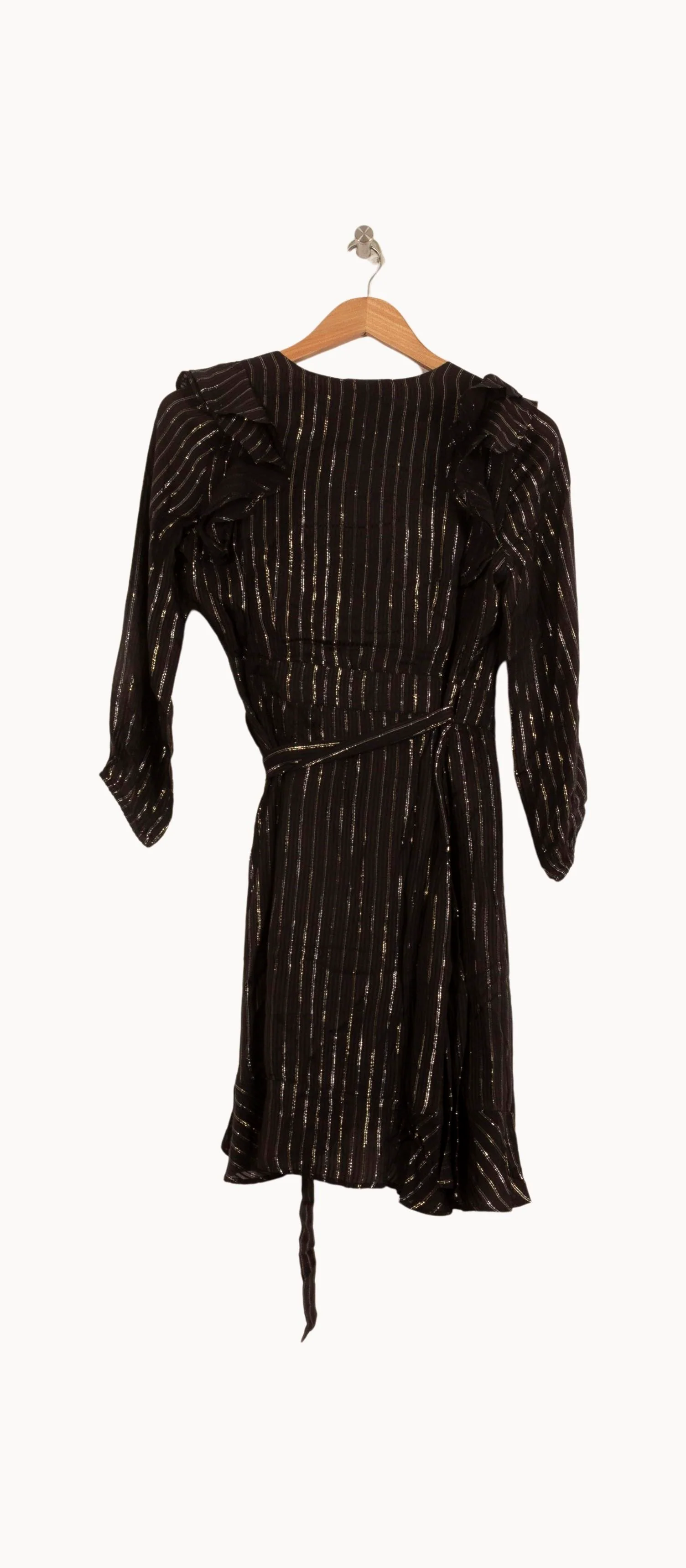 Robe Portefeuille Noire - Taille XS/34 - Image 4