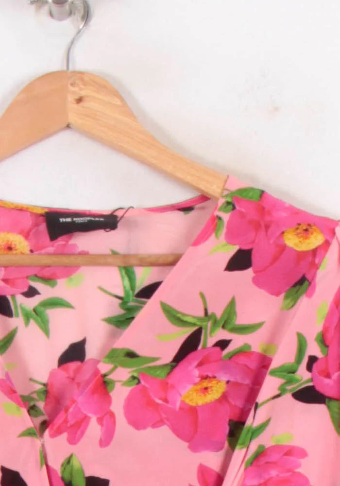 Robe Portefeuille Rose et Verte - Taille S/36 - Image 3
