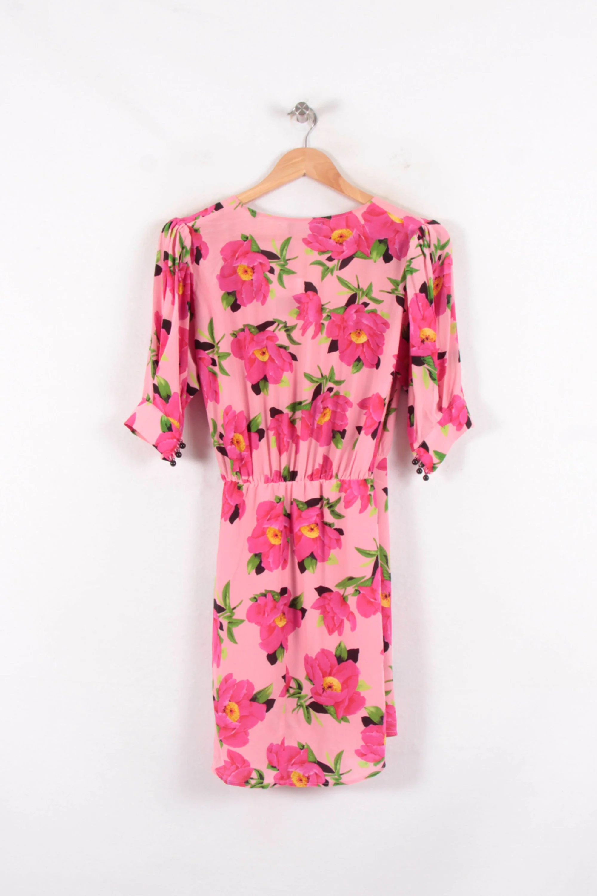 Robe Portefeuille Rose et Verte - Taille S/36 - Image 4