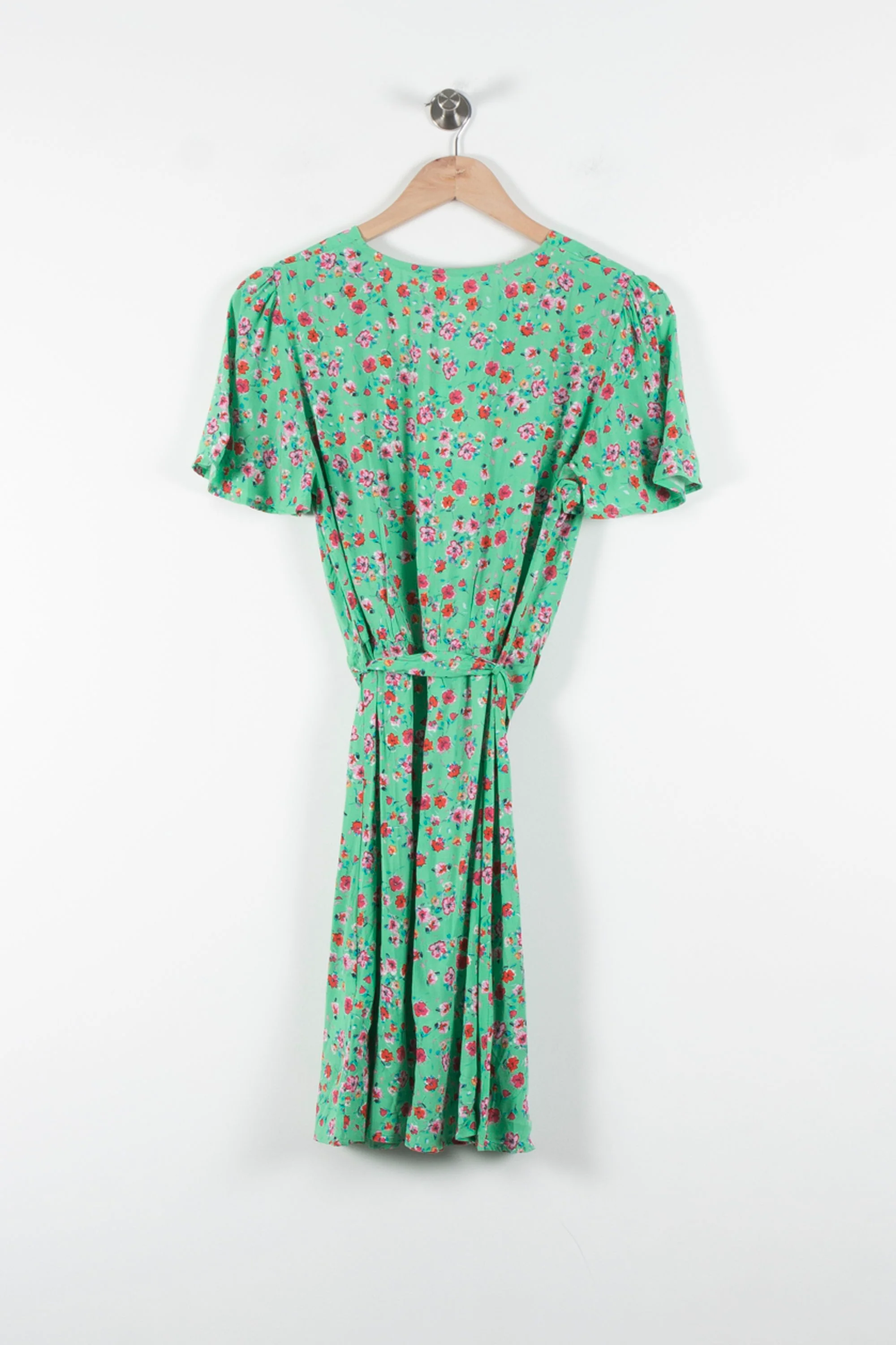 Robe Portefeuille Verte et Rose - Taille M/38 - Image 4