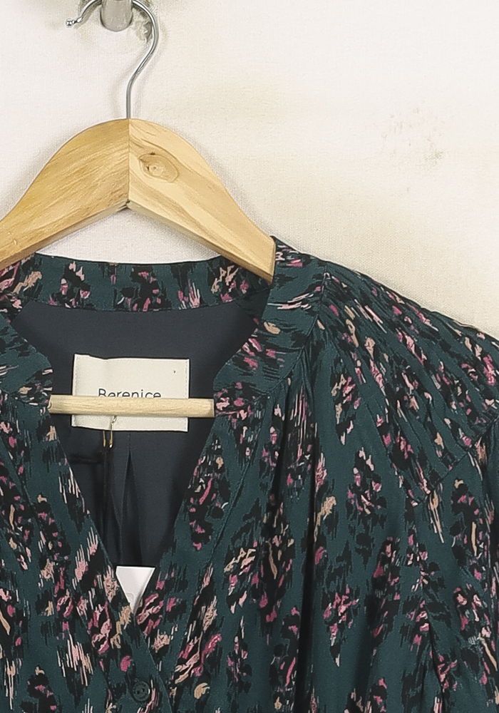 Robe Portefeuille Verte et Rose - Taille S/36 - Image 3