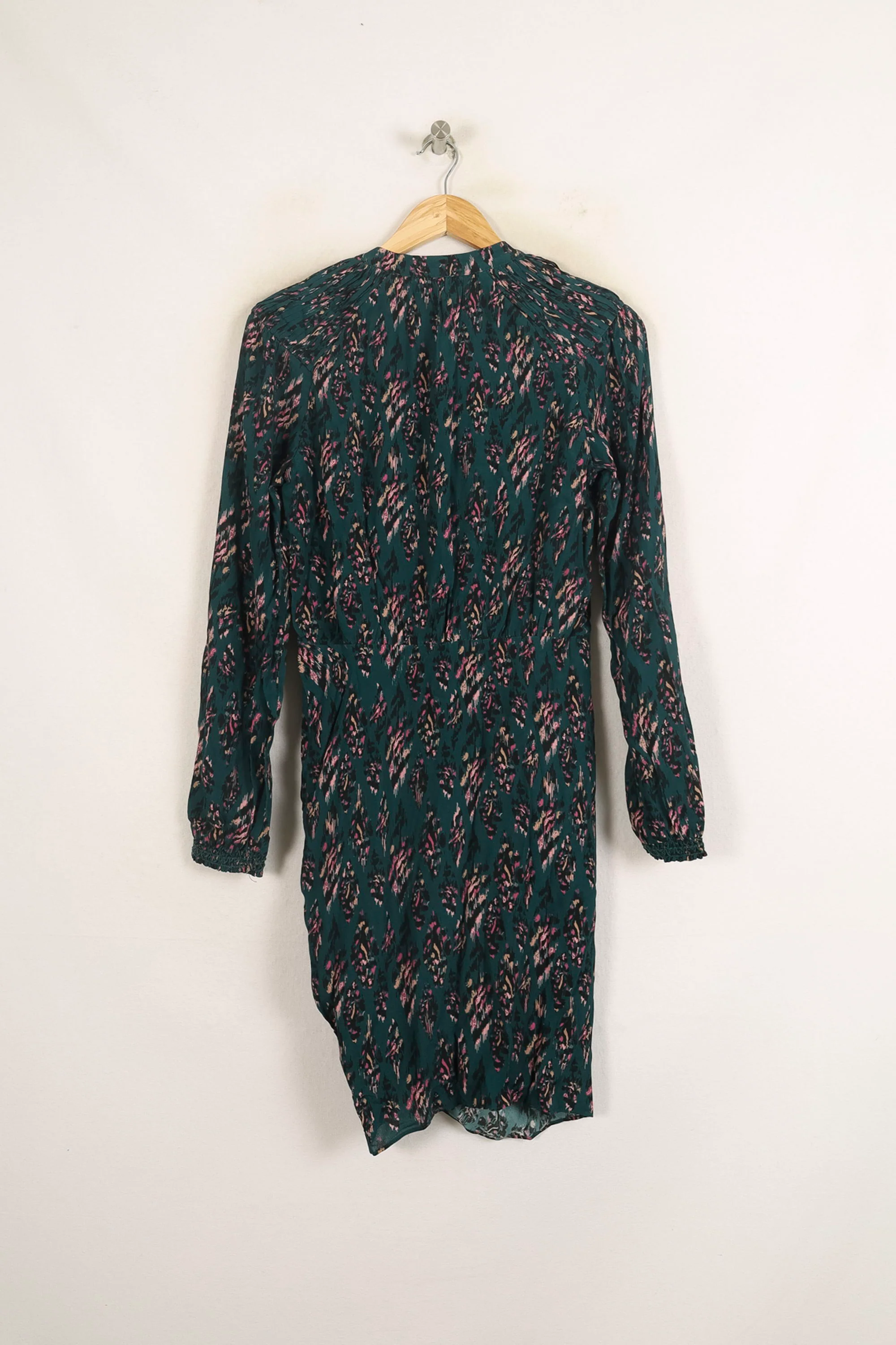 Robe Portefeuille Verte et Rose - Taille S/36 - Image 4