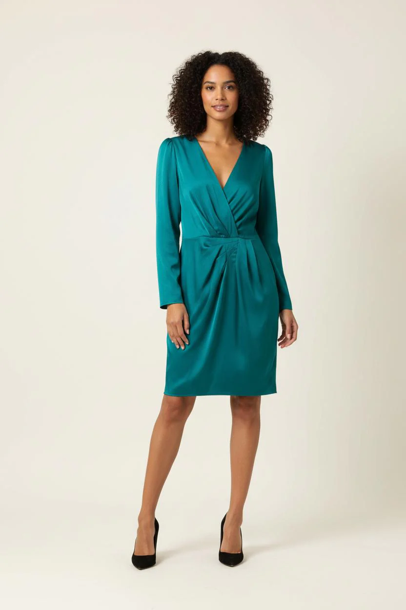 Robe Portefeuille Verte - Taille M/38
