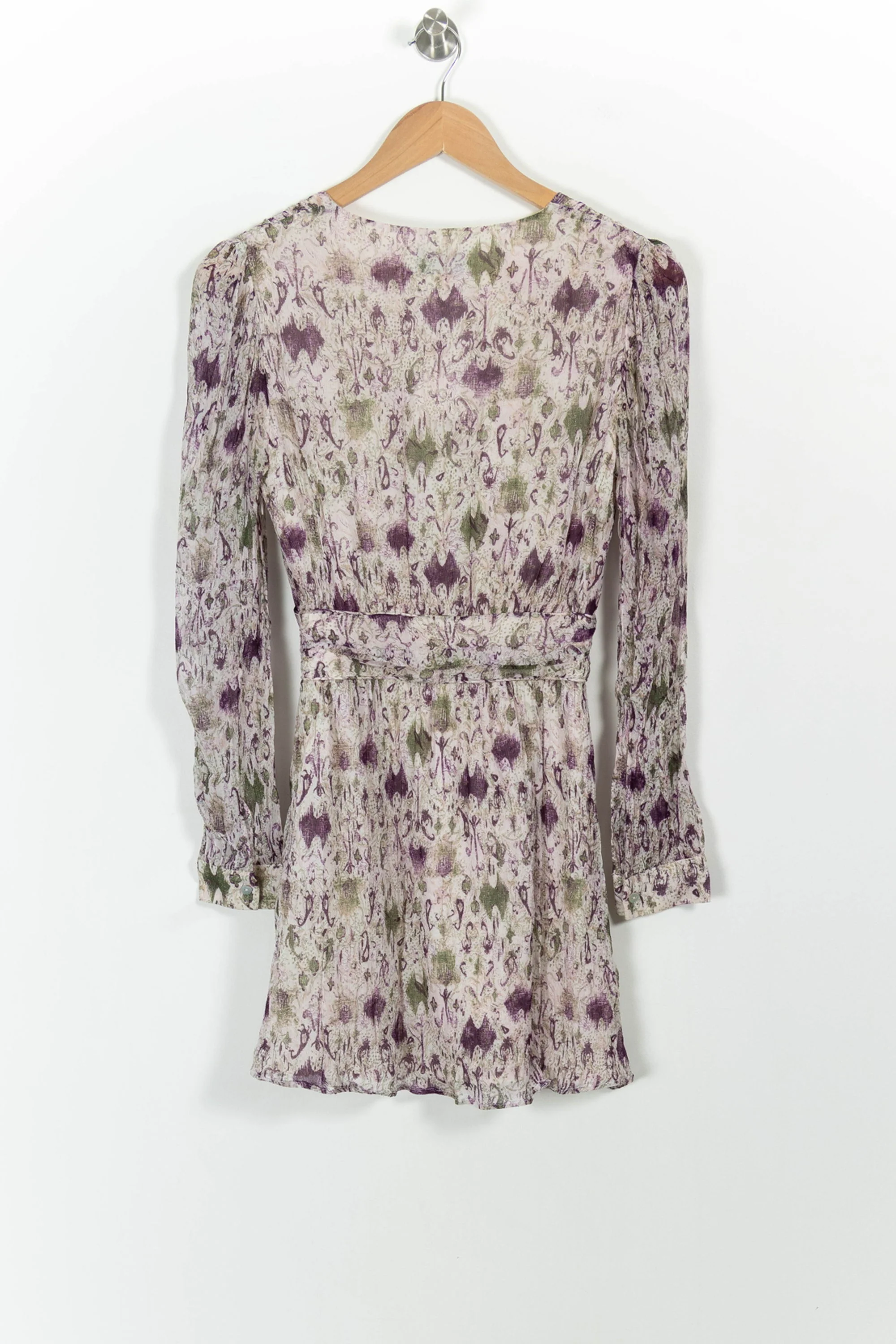 Robe Portefeuille Violette et Verte - Taille XS/34 - Image 4