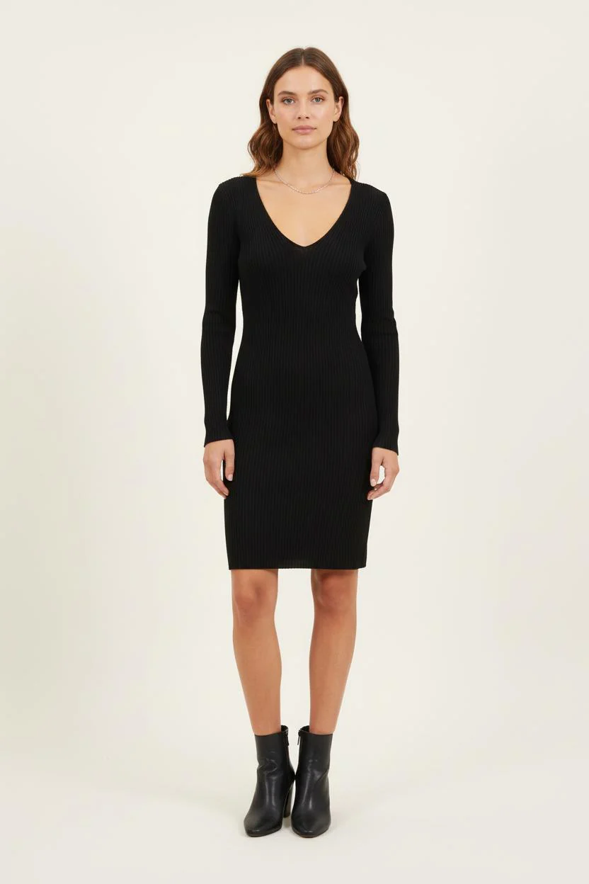 Robe Pull Noire - Taille XS/34