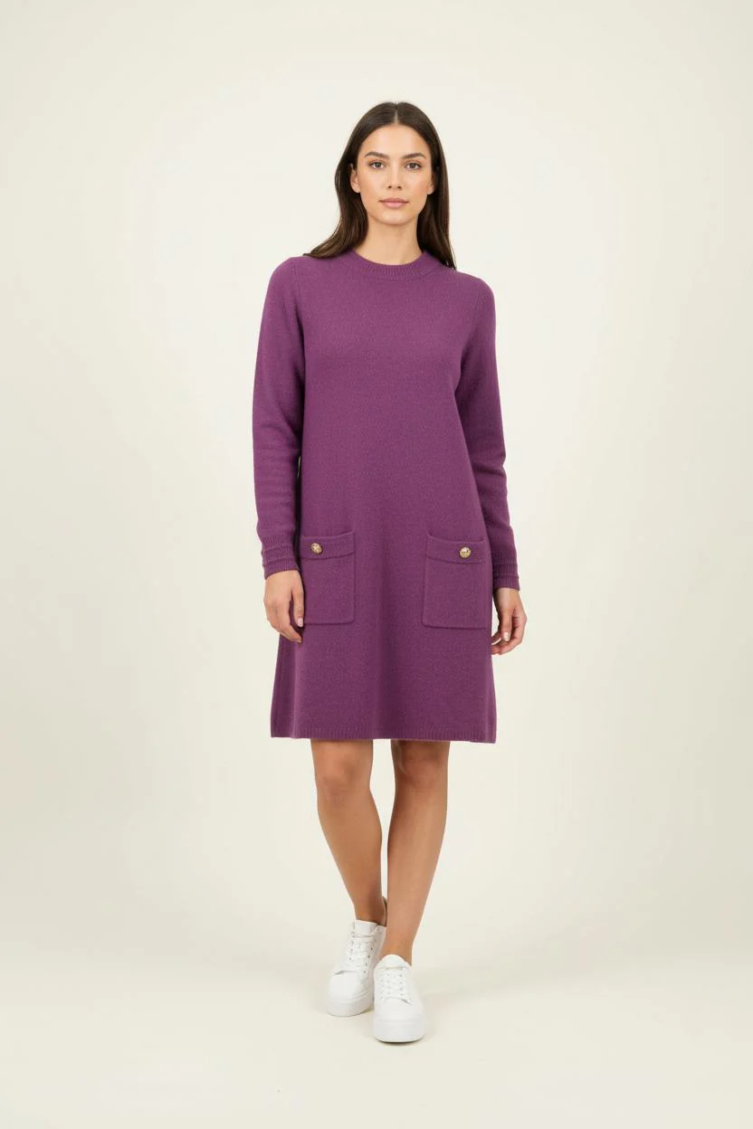 Robe Pull Violette - Taille S/36
