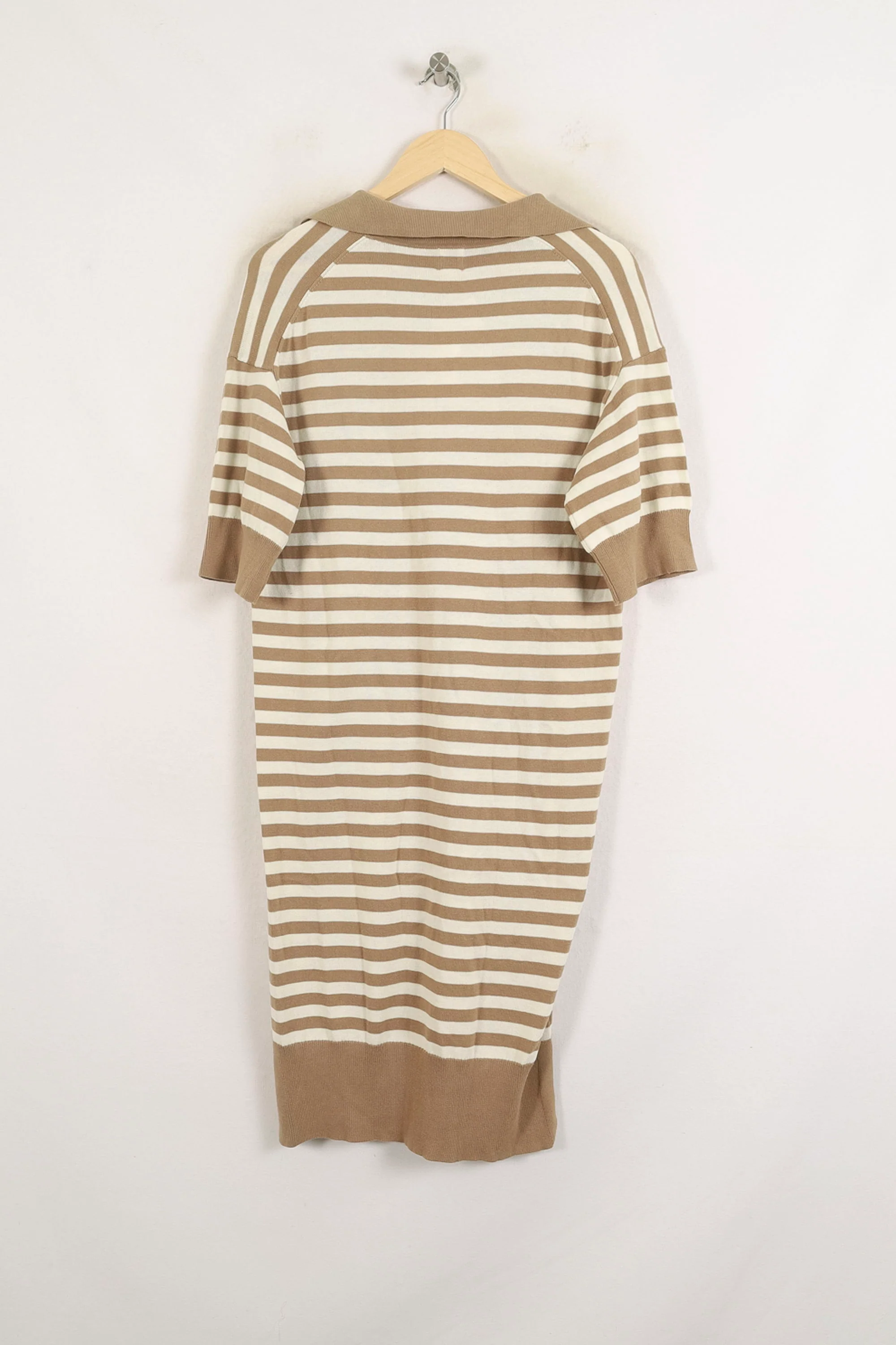 Robe Rayée Beige et Blanche - Taille S/36 - Image 4