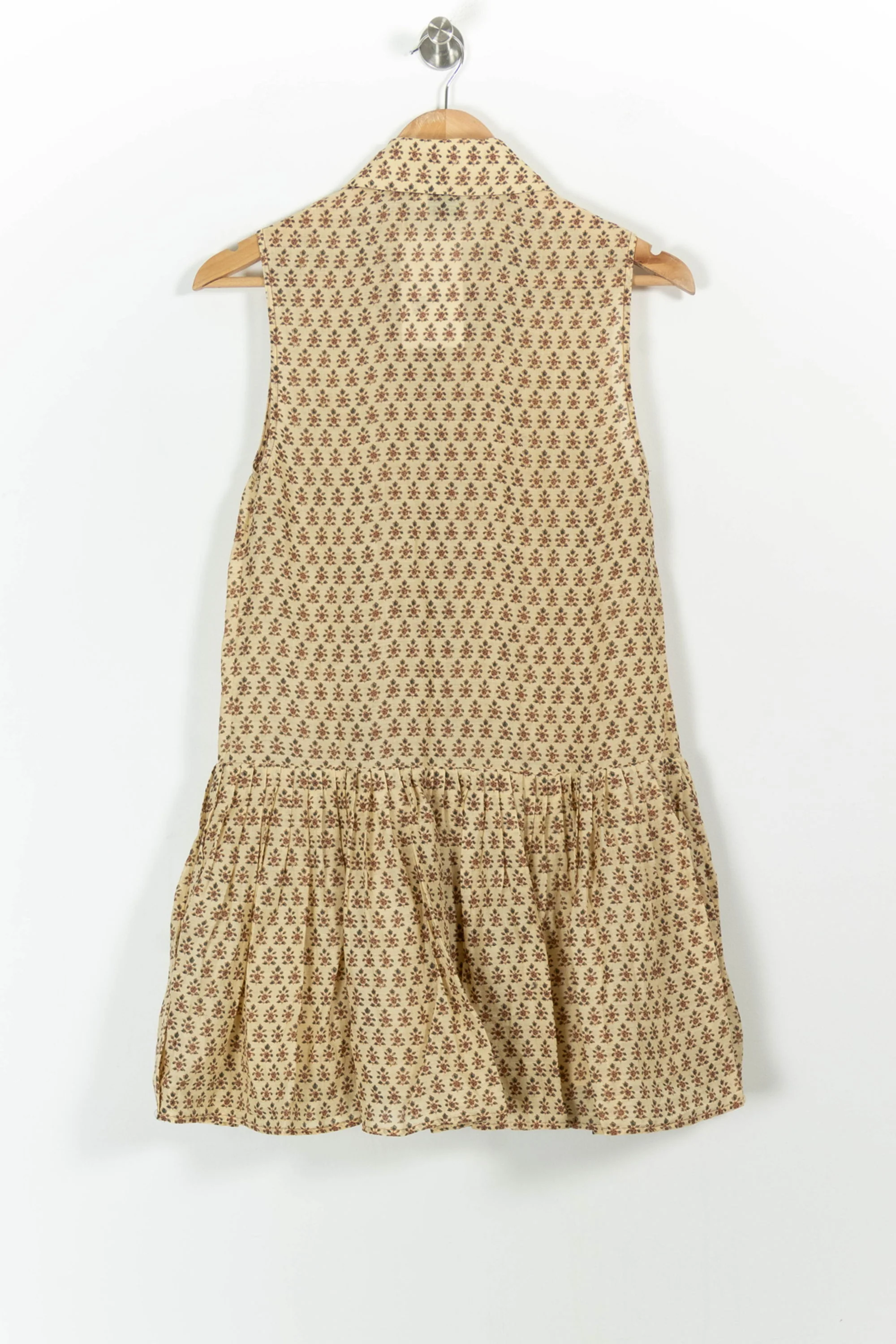 Robe Sans Manches Beige et Marron - Taille S/36 - Image 4
