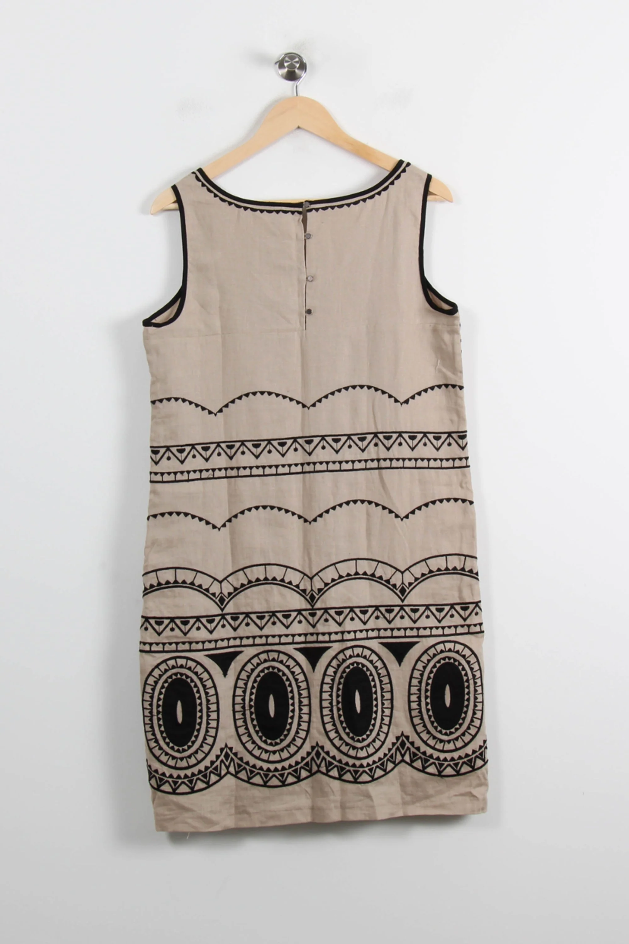 Robe Sans Manches Beige et Noire - Taille L/40 - Image 4