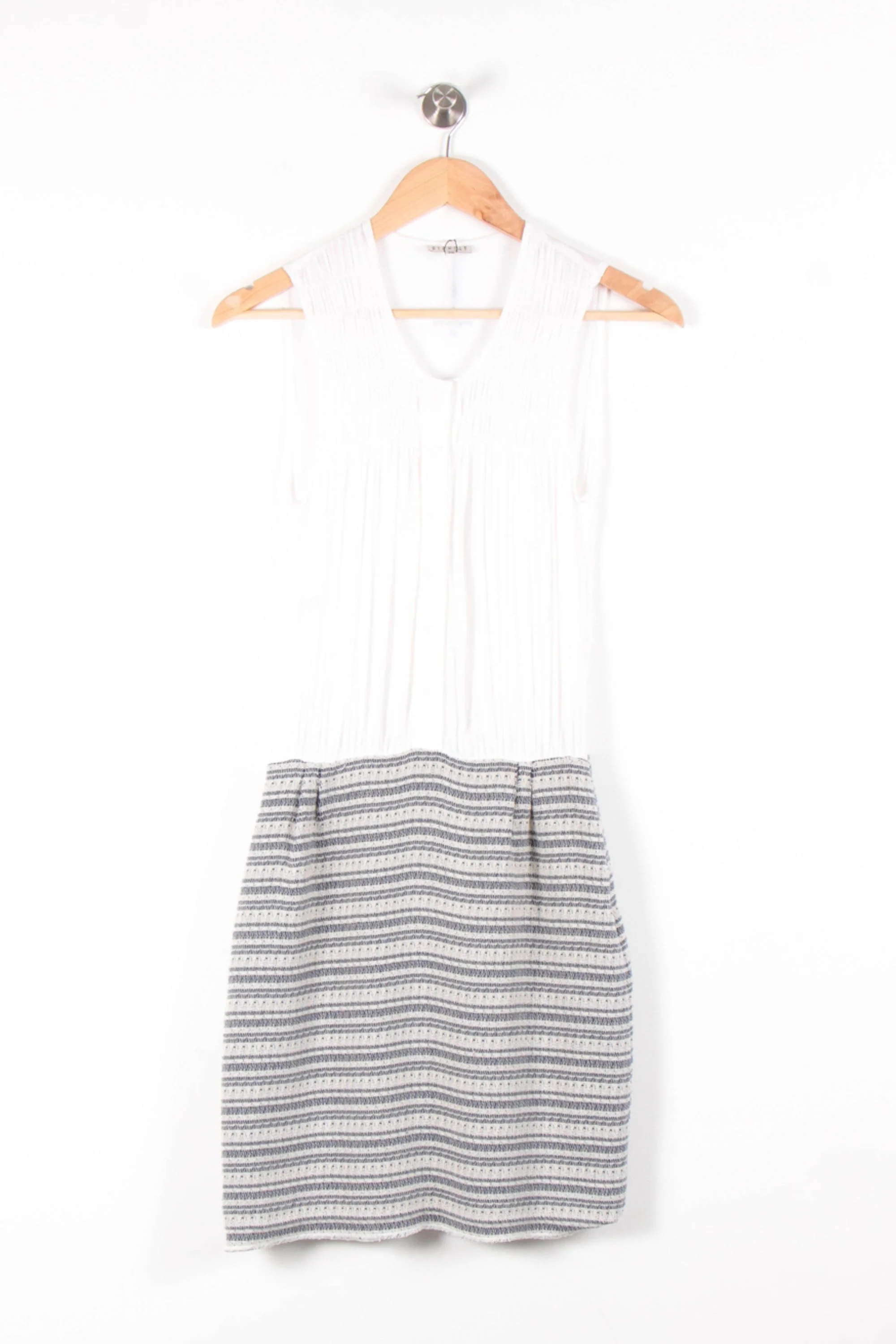 Robe Sans Manches Blanc et Gris - Taille S/36 - Image 2