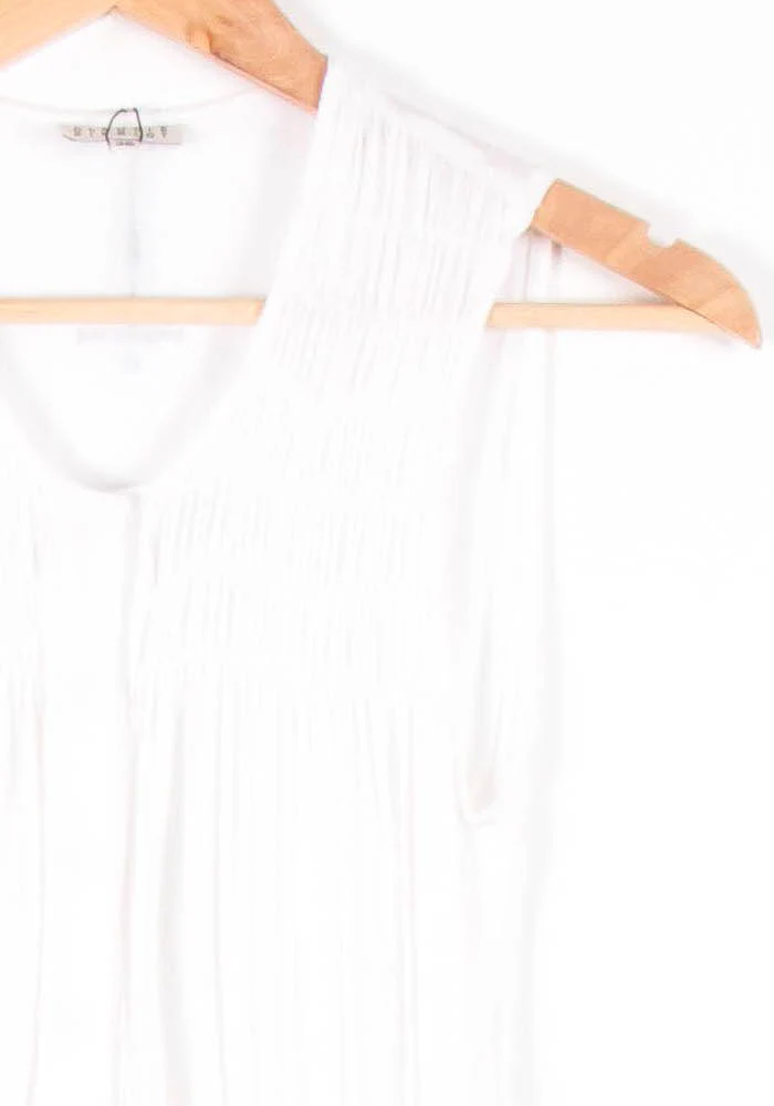 Robe Sans Manches Blanc et Gris - Taille S/36 - Image 3