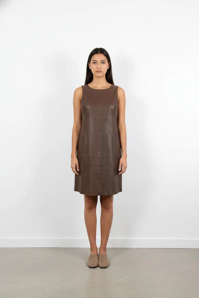 Robe Sans Manches Marron - Taille M/38