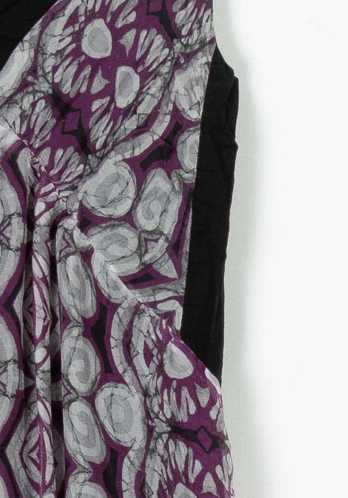 Robe Sans Manches Violette et Noire - Taille XS/34 - Image 3