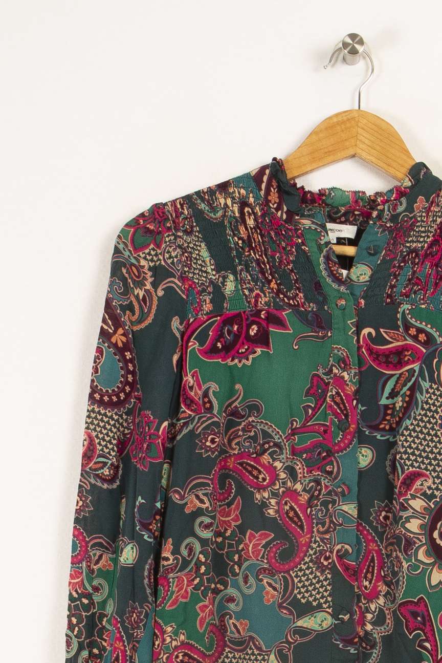 Robe verte et rose à motifs - Taille XS/34 - Image 3