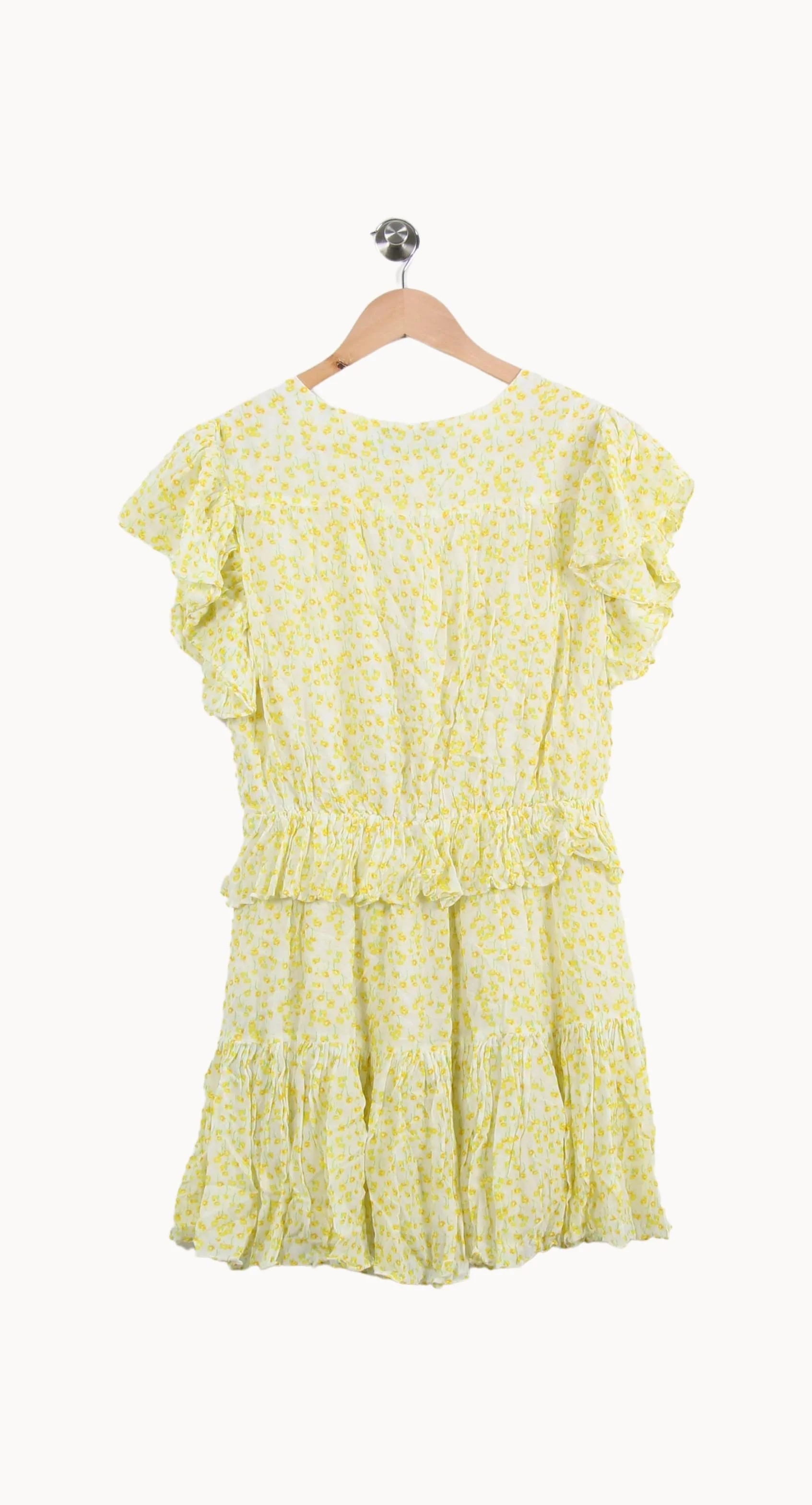 Robe Volantée Jaune - Taille L/40 - Image 4