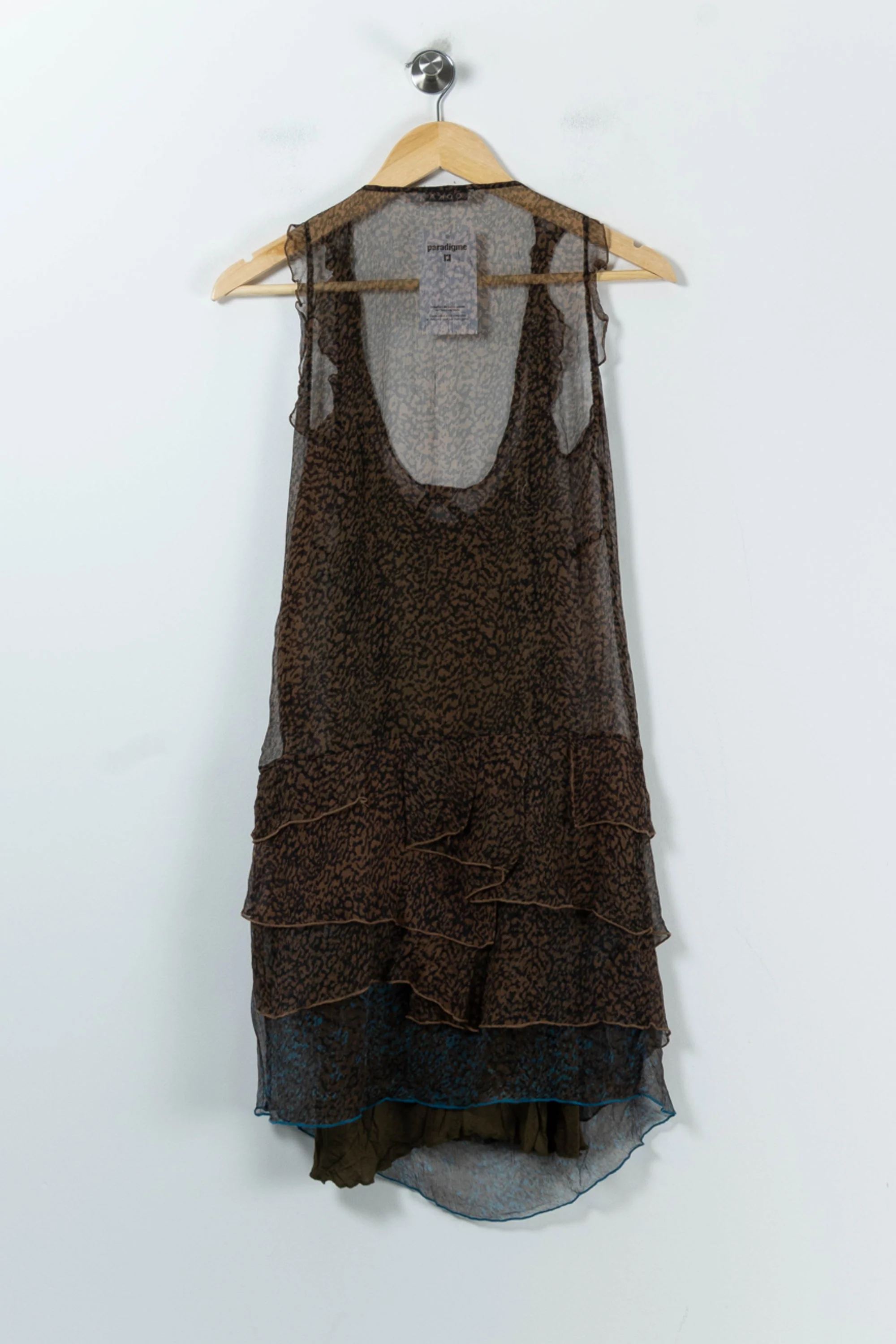 Robe Volantée Marron - Taille S/36 - Image 4
