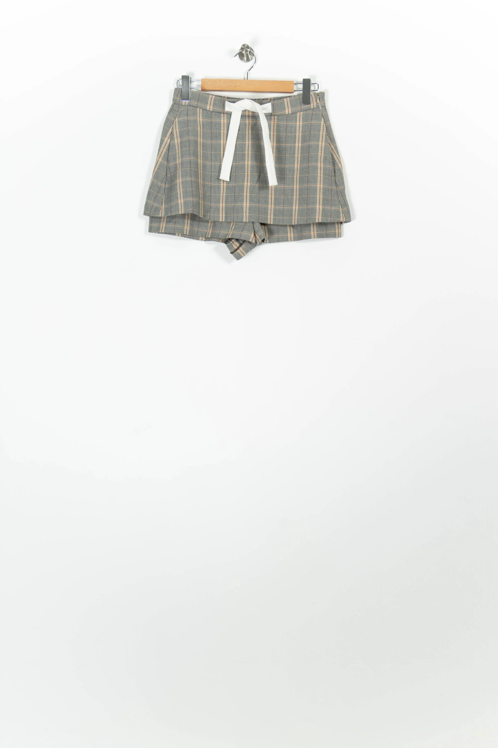 Short à Carreaux Gris et Beige - Taille L/40 - Image 2