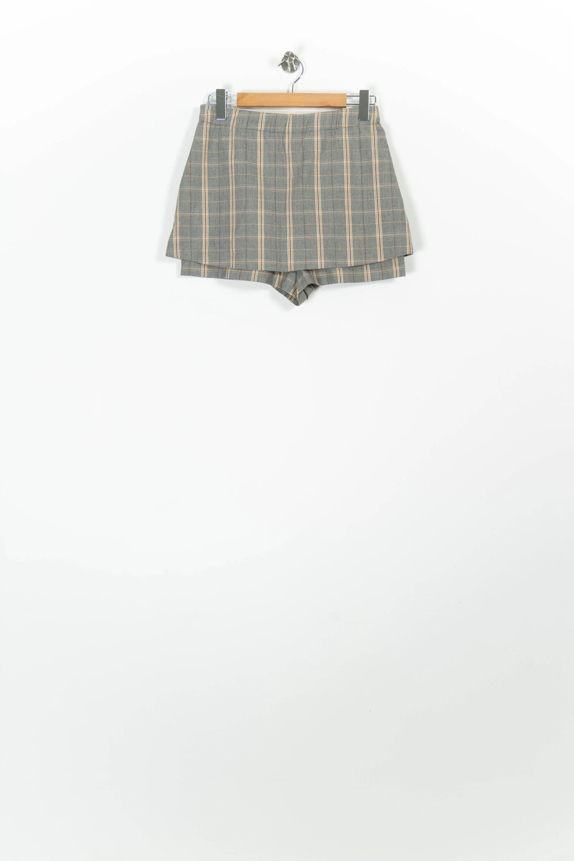Short à Carreaux Gris et Beige - Taille L/40 - Image 4