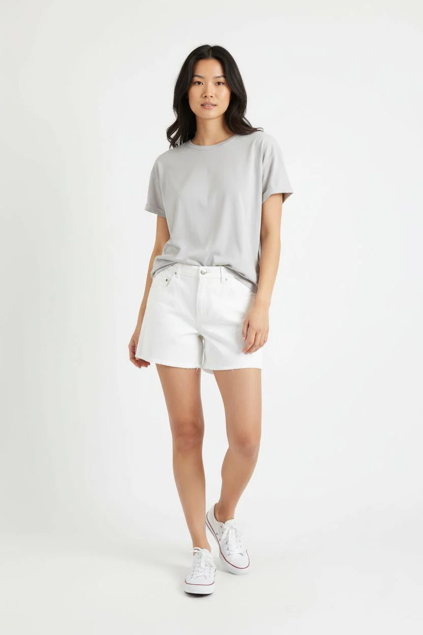 Short en Jean Blanc - Taille M/38