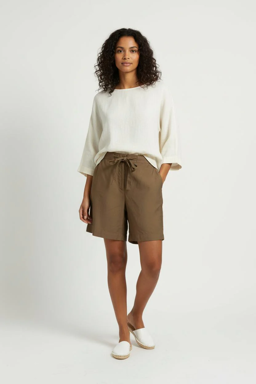 Short Taille Haute Marron - Taille XXXL/46