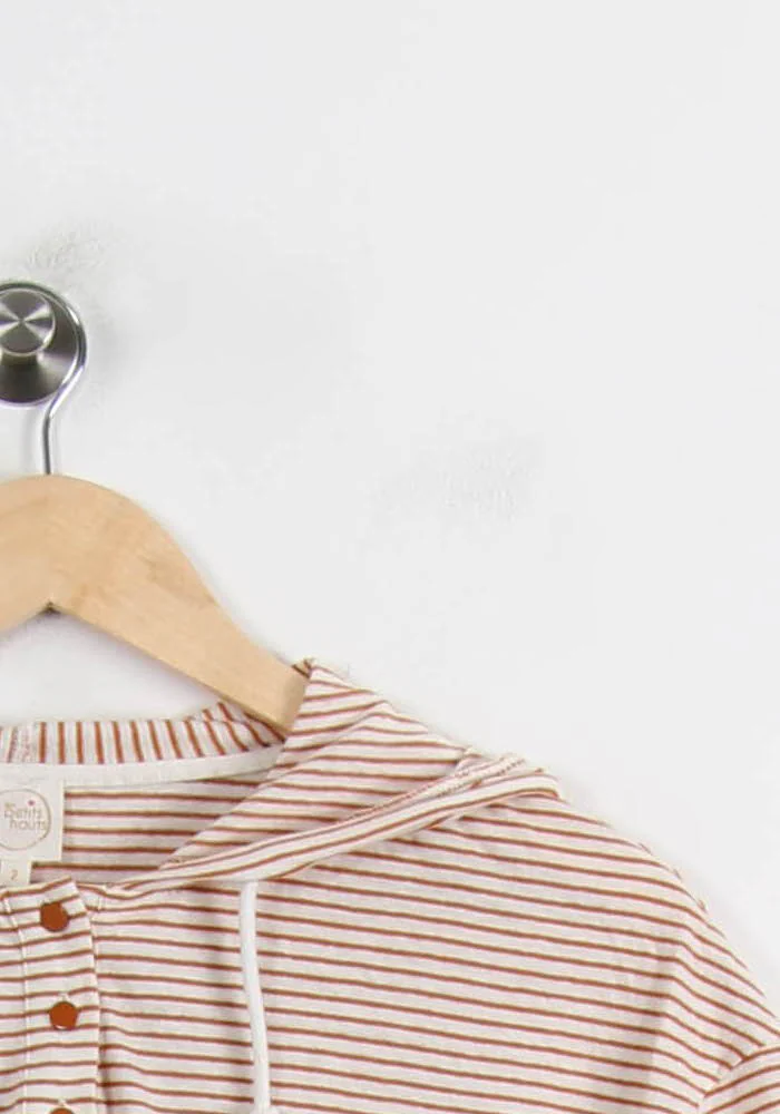 Sweat à Capuche Beige et Marron - Taille M/38 - Image 3