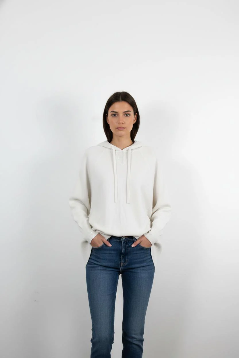 Sweat À Capuche Blanc - Taille T.U.