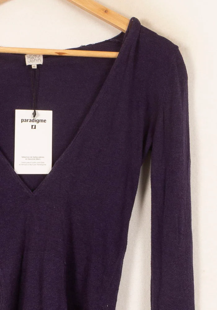 Sweat À Capuche Bleu et Blanc - Taille XS/34 - Image 3
