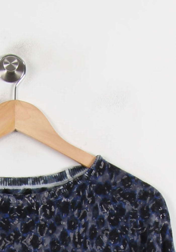 Sweat Léopard Bleu et Noir - Taille S/36 - Image 3